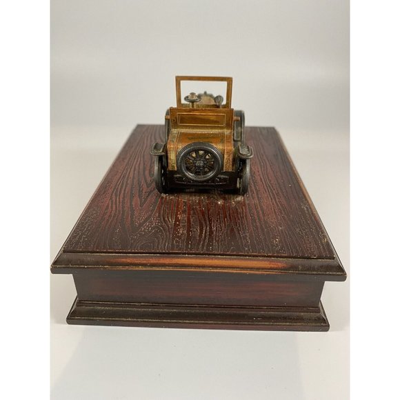 Vintage Playing Card Holder, 1917 Ford Model T Car, Faux Wood Box, Giftco - Picture 5 of 11